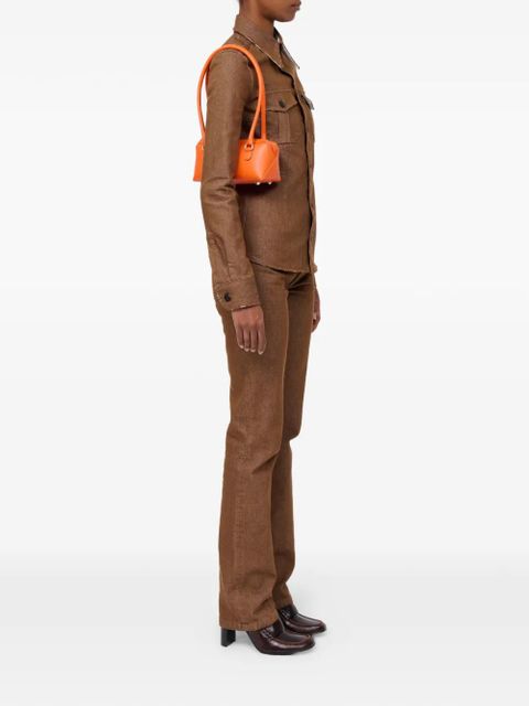 MM6 Maison Margiela mini Bauletto J leather shoulder bag - Orange