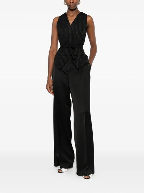 Alexander McQueen striped layered waistcoat - Black