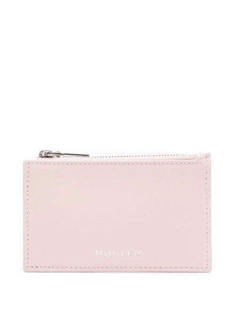 Alexander McQueen zip-top calfskin wallet - Pink - zdjęcie produktu nr 1