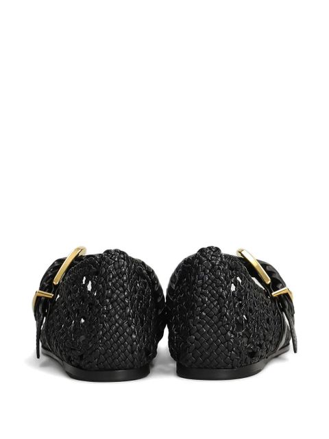 ZIMMERMANN Helix woven buckle ballet flats - Black