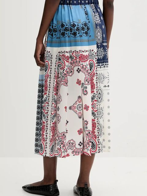 Weekend Max Mara spódnica LUNA kolor granatowy midi rozkloszowana 2525106021600