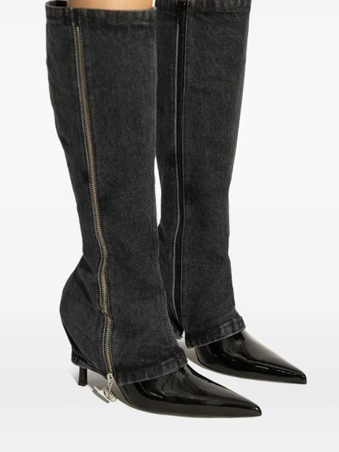 Diesel 100mm D-Venus Twisted boots - Black