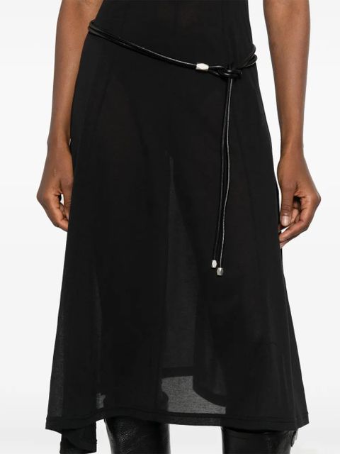 OUR LEGACY Ragged short-sleeves midi dress - Black