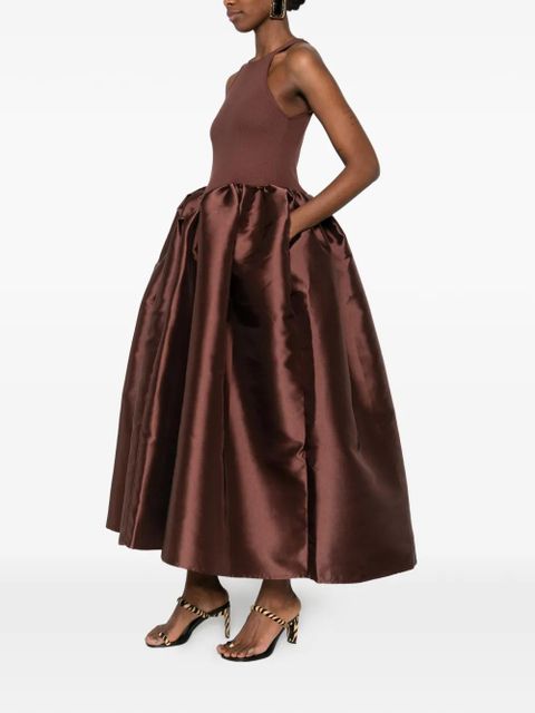 Marques'Almeida satin-skirt midi dress - Brown - zdjęcie produktu nr 2
