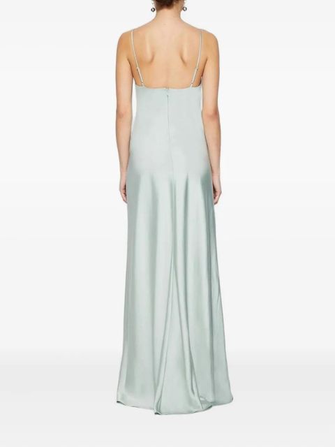 Simkhai Finley cowl-neck satin gown - Green