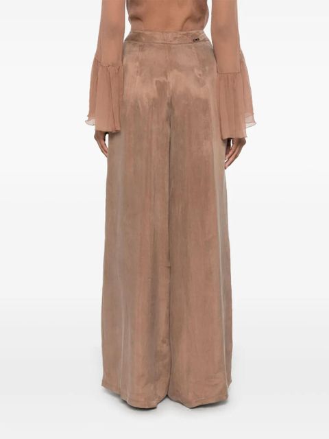 Blumarine gabardine trousers - Brown