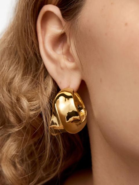 Monica Vinader Nomade Bold Medium hoops - Gold - zdjęcie produktu nr 2