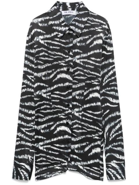The Attico zebra-print shirt - Black - zdjęcie produktu nr 1