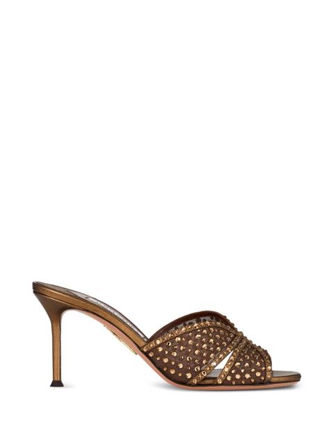 Aquazzura embellished open toe sandals - Brown - zdjęcie produktu nr 1