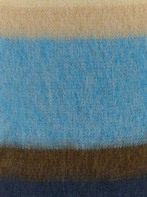 Miu Miu logo-embroidered scarf - Brown