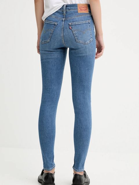 Levi's jeansy 720 HIRISE SUPER SKINNY damskie kolor niebieski 52797