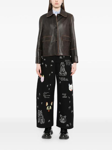 LOEWE x Louis Wain cotton trousers - Black - zdjęcie produktu nr 2