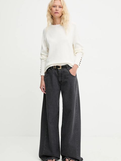 Answear.LAB sweter z wełną damski kolor beżowy lekki - zdjęcie produktu nr 2