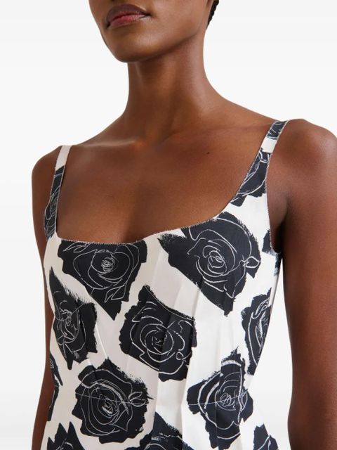 Marni floral-print minidress - White