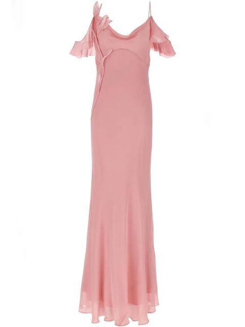 Self-Portrait Georgette Flower maxi dress - Pink - zdjęcie produktu nr 1