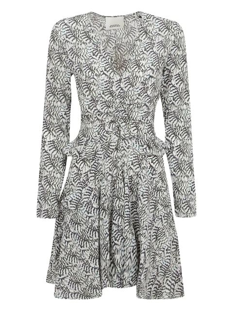 ISABEL MARANT V-neck ruffled-detail dress - White - zdjęcie produktu nr 1