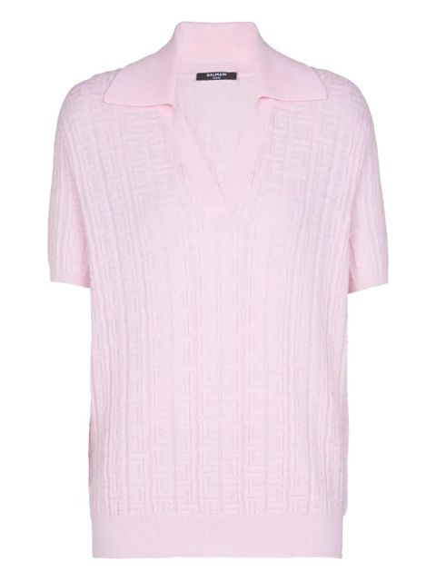 Balmain monogram-pattern top - Pink - zdjęcie produktu nr 1