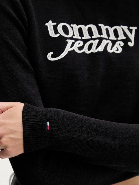 Tommy Jeans sweter damski kolor czarny lekki DW0DW22028