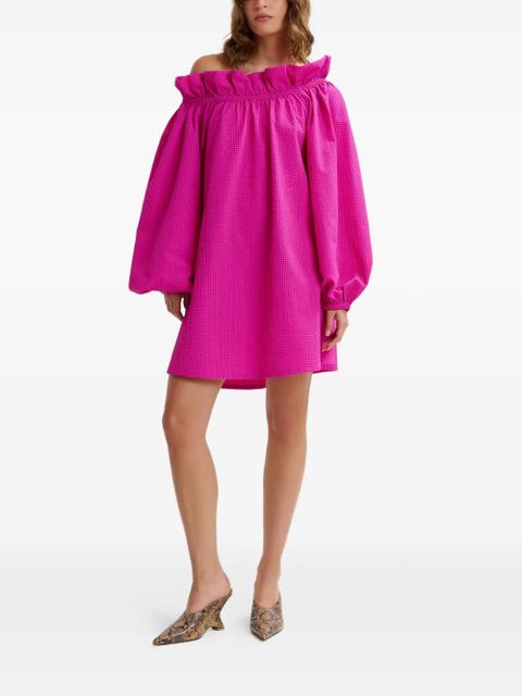 Essentiel Antwerp ruffled-neck mini dress - Pink - zdjęcie produktu nr 2