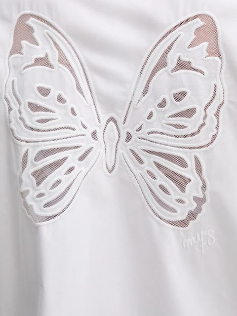 Twinset koszula bawełniana damska kolor biały relaxed z kołnierzykiem klasycznym 252AQ2070