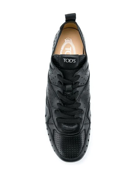 Tod's panelled lace-up sneakers - Black