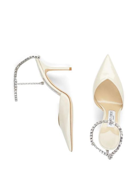 Jimmy Choo Saeda 85mm pointed pumps - Neutrals
