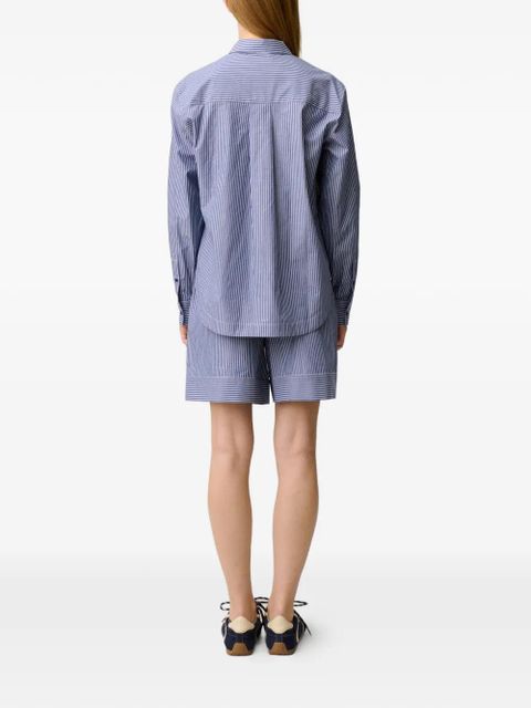 Claudie Pierlot striped embroidered shirt - Blue