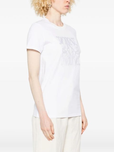 Max Mara logo-detail short-sleeve T-shirt - White