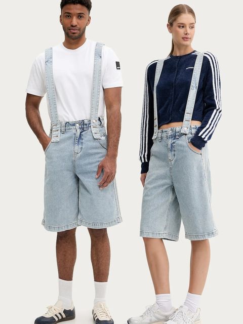 adidas Originals ogrodniczki jeansowe Pride x Jeremy Scott kolor niebieski JY2022 - zdjęcie produktu nr 1