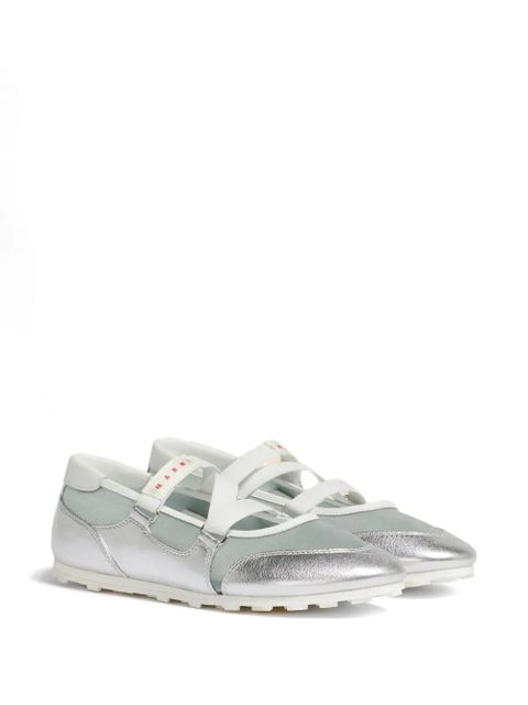 Marni criss-cross strap sneakers - Silver - zdjęcie produktu nr 2