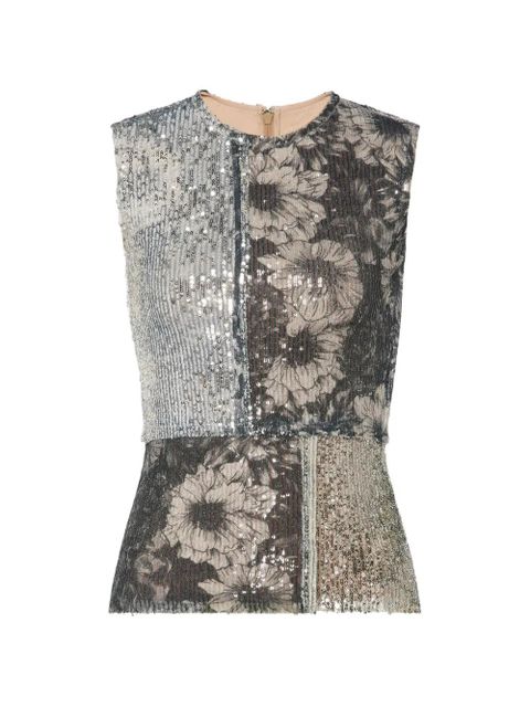 Maison Margiela sequin floral top - Grey - zdjęcie produktu nr 1