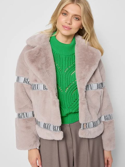 Bizuu kurtka GREGORIA kolor beżowy przejściowa oversize GREGORIA BEŻOWY - zdjęcie produktu nr 1