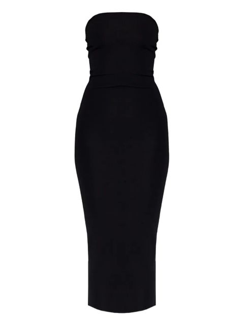 ENTIRE STUDIOS strapless ribbed midi dress - Black - zdjęcie produktu nr 1