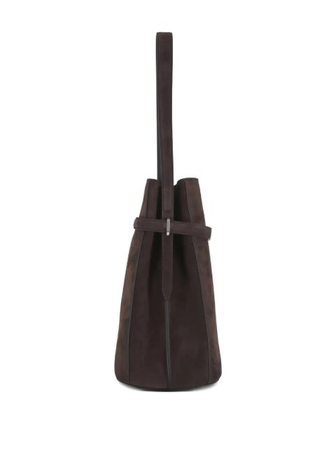 TOTEME suede-leather shoulder bag - Brown