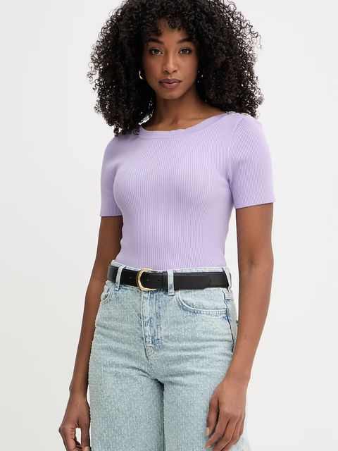 Morgan sweter z krótkim rękawem damski z wiskozy MPIO - zdjęcie produktu nr 1