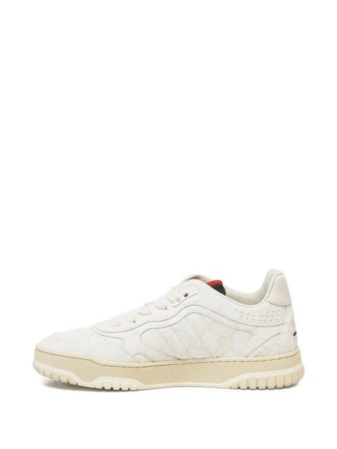 Gucci Re-Web leather sneakers - White