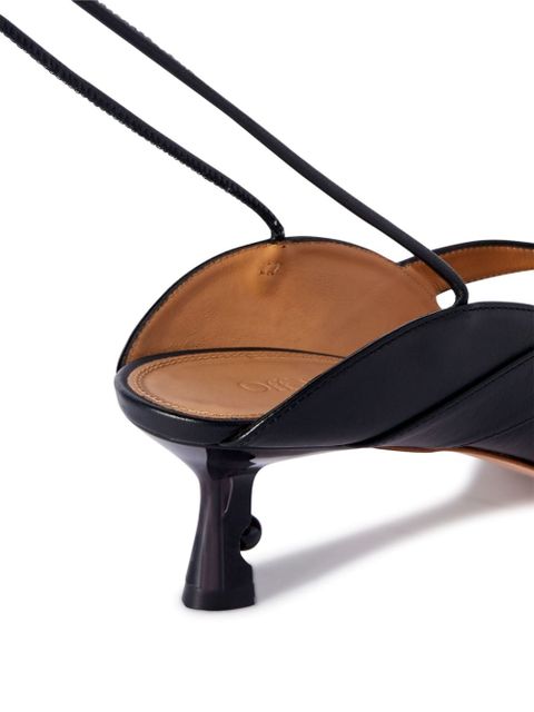 Off-White Lollipop lace-up leather sandals - Black