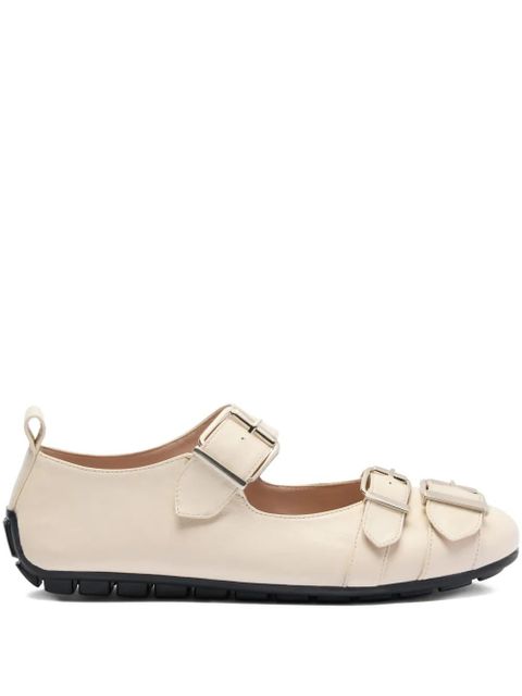 Simone Rocha triple-buckle ballet flats - Neutrals - zdjęcie produktu nr 1