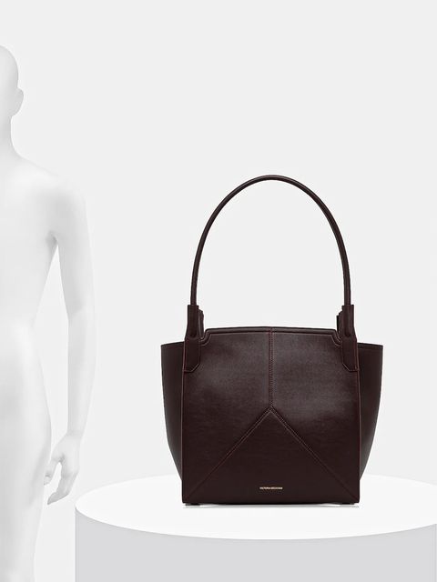 Victoria Beckham torebka skórzana kolor bordowy B325AAC006915A