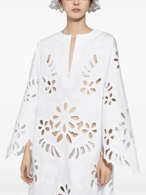 Dolce & Gabbana cut-out cotton kaftan dress - White - zdjęcie produktu nr 2