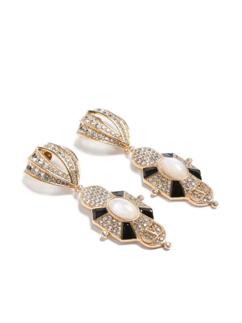 Valentino Garavani Pas Plus crystal-embellished earrings - Gold
