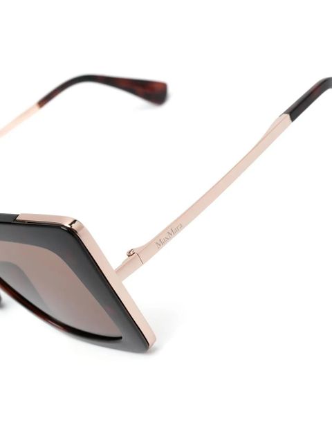 Max Mara Eyewear butterfly-frame sunglasses - Brown - zdjęcie produktu nr 2