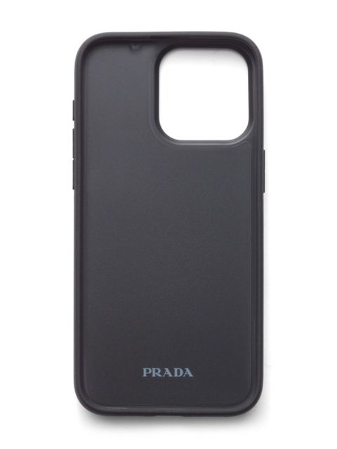 Prada triangle-logo iPhone 15 Pro Max case - Black za 1 353,00 zł