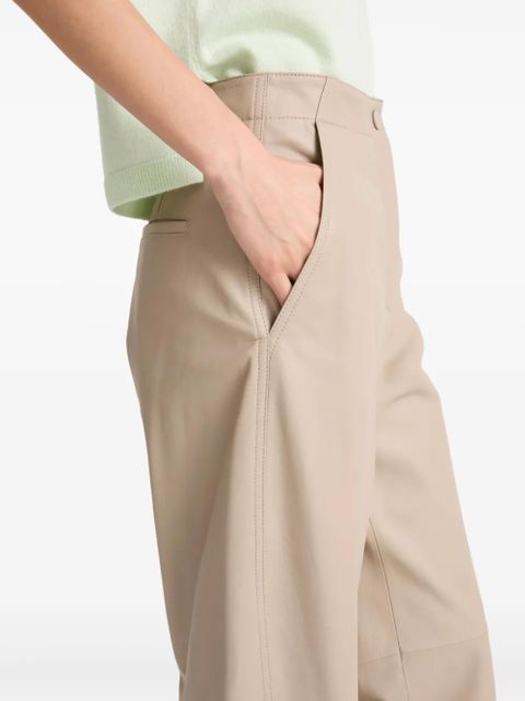 Yves Salomon leather trousers - Neutrals