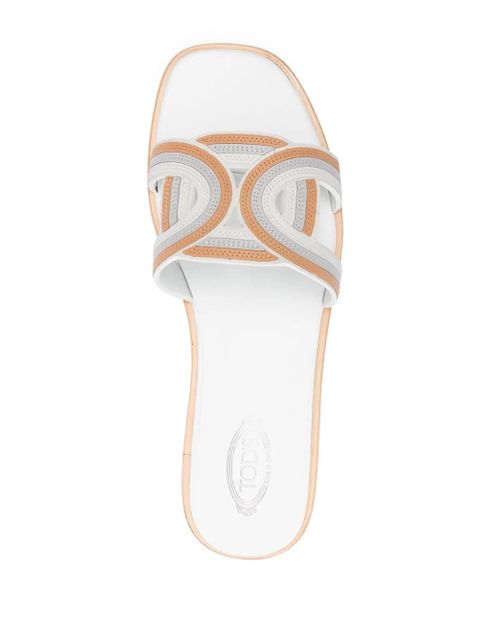 Tod's Kate leather slides - White