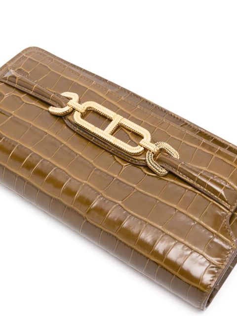 TOM FORD Whitney crocodile-embossed shoulder bag - Green