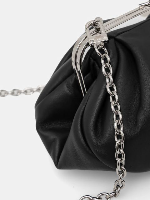 Weekend Max Mara torebka skórzana PRATI kolor granatowy 2615511164600