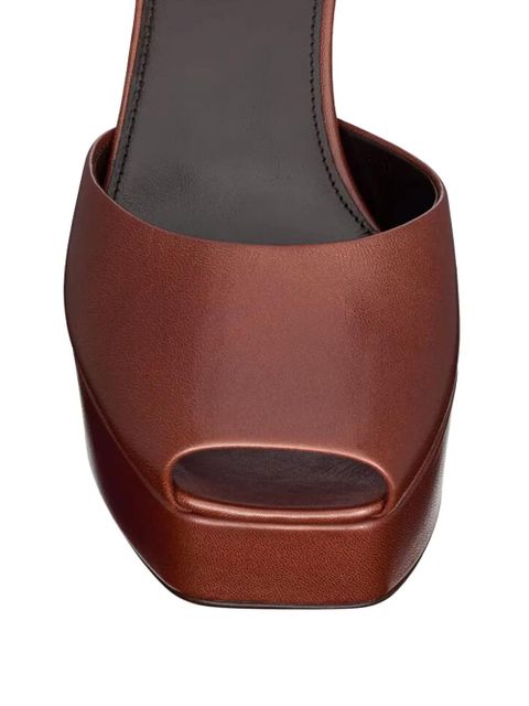 Saint Laurent 85mm La Scandale platform sandals - Brown
