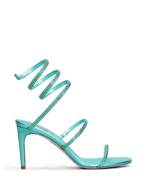 René Caovilla Cleo crystal-embellished sandals - Blue - zdjęcie produktu nr 1