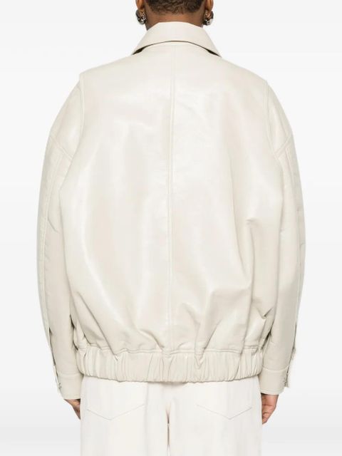 AGOLDE Aston button collared jacket - Neutrals